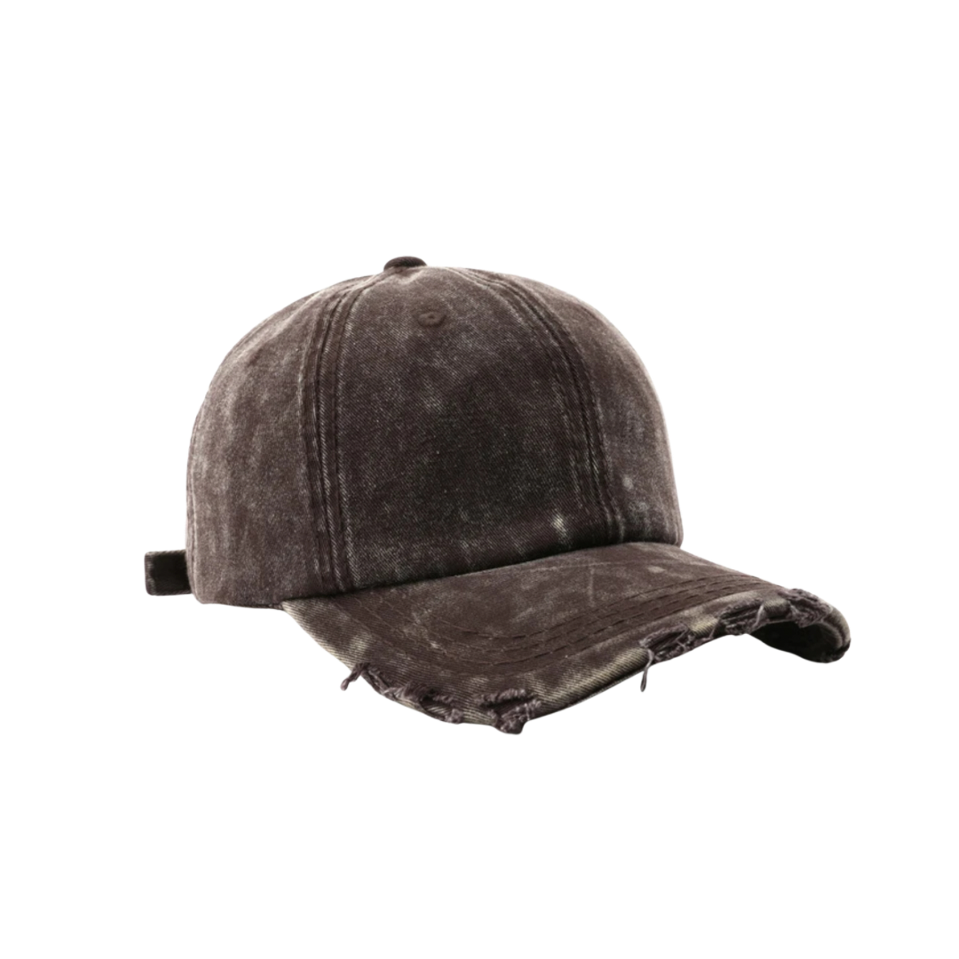 DISTRESSED BASEBALL HAT - Brown