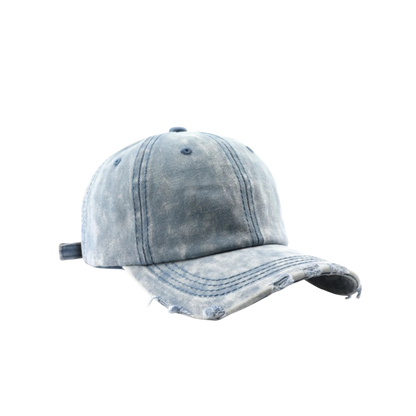 DISTRESSED BASEBALL HAT - Blue