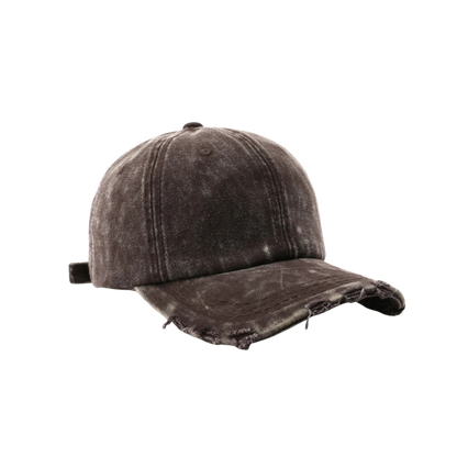 DISTRESSED BASEBALL HAT - Brown