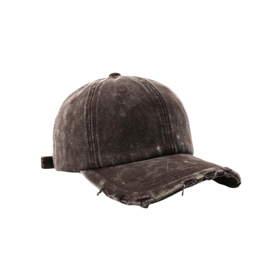 DISTRESSED BASEBALL HAT - Brown