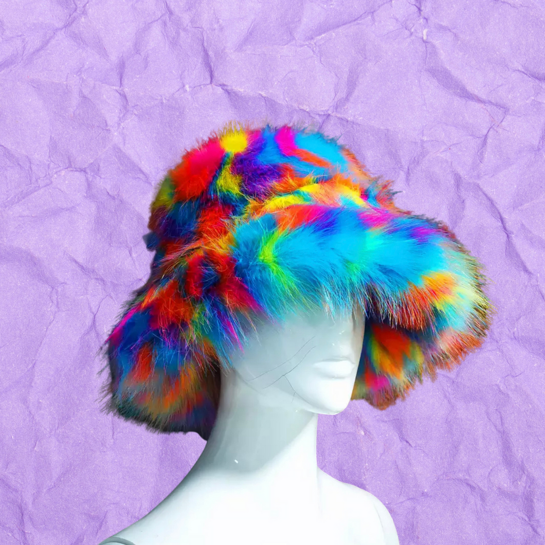 Fuzzy Bucket Hat - MultiColor